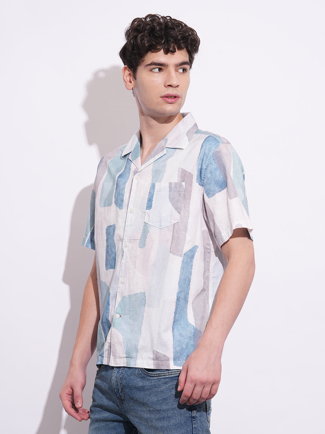 White Easy Fit Regular Collar Men's Shirt by Being Human Clothing