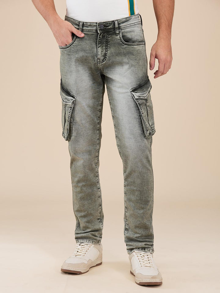 Olive Anti Fit Denims For Men By Being Human Clothing