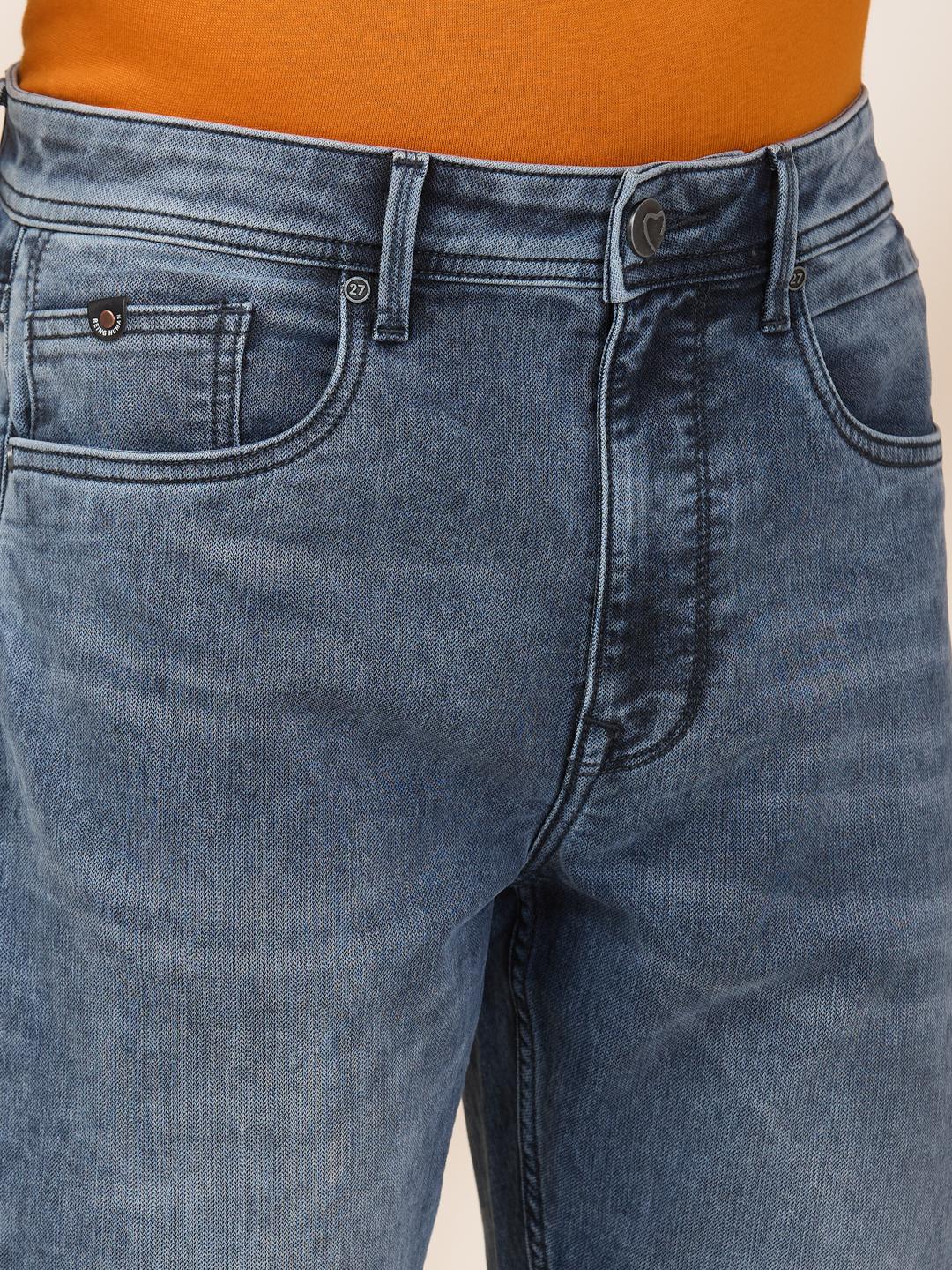 Grey Straight Fit Denims For Men By Being Human Clothing