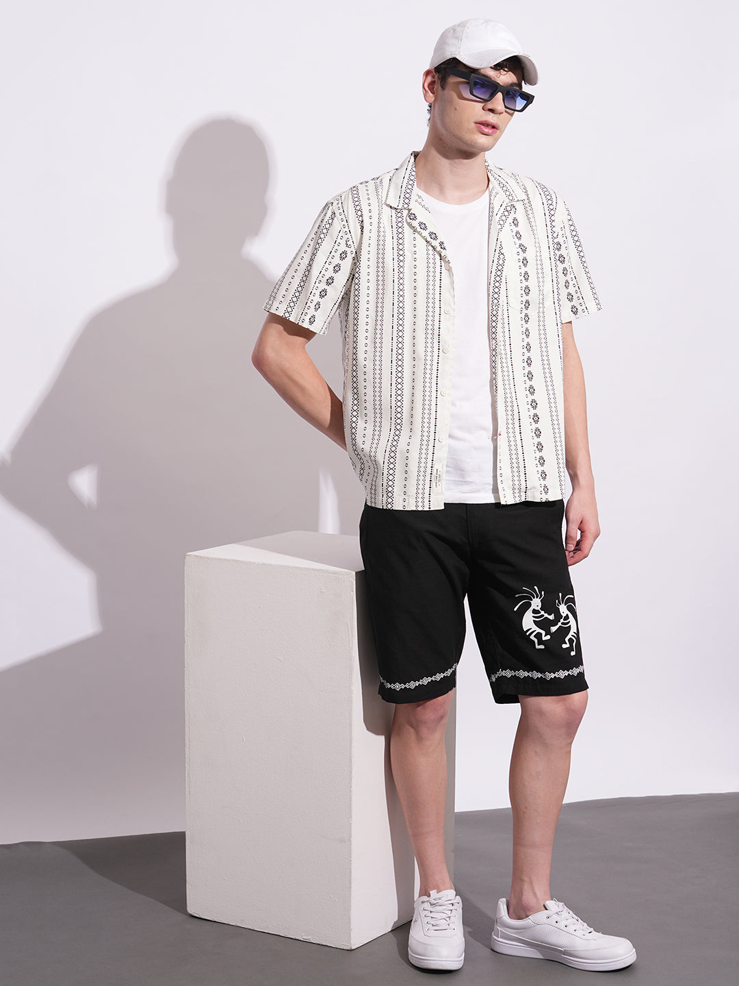 White Easy Fit Regular Collar Men's Shirt by Being Human Clothing