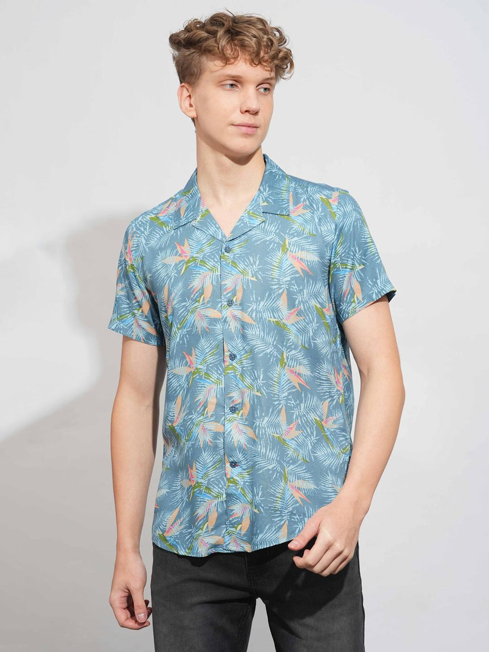 Yellow Slim Fit Round Neck Men's T-Shirt by Being Human Clothing