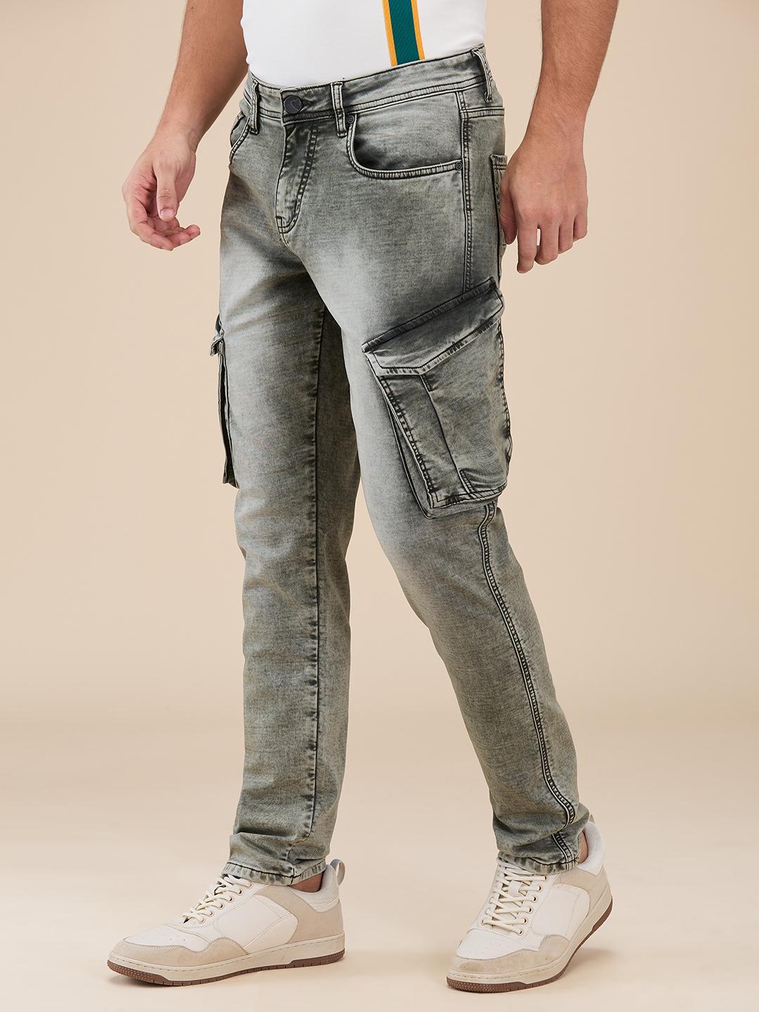 Olive Anti Fit Denims For Men By Being Human Clothing