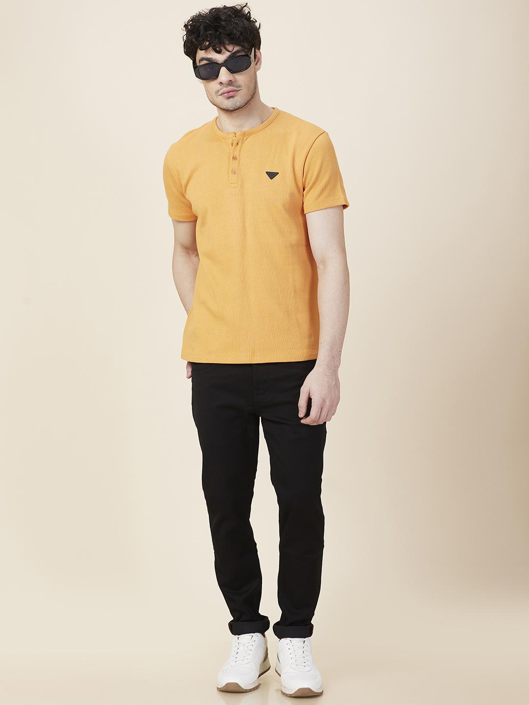 Black Cropped Fit Denims For Men By Being Human Clothing