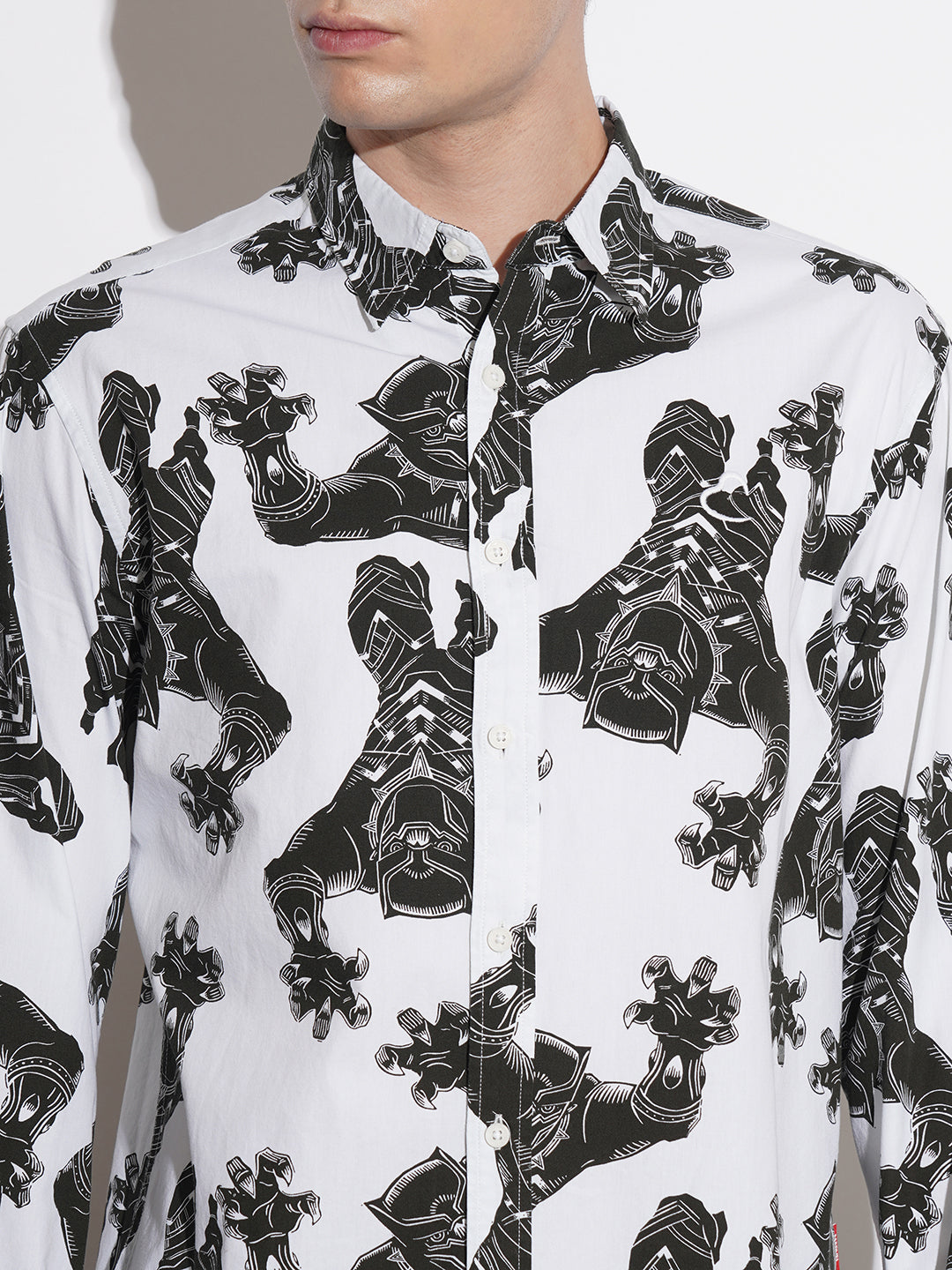 White Comfort Fit Regular Collar Men's Shirt by Being Human Clothing