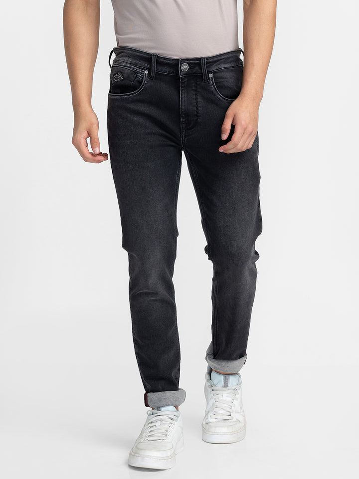 Black Skinny Fit Denim for Men
