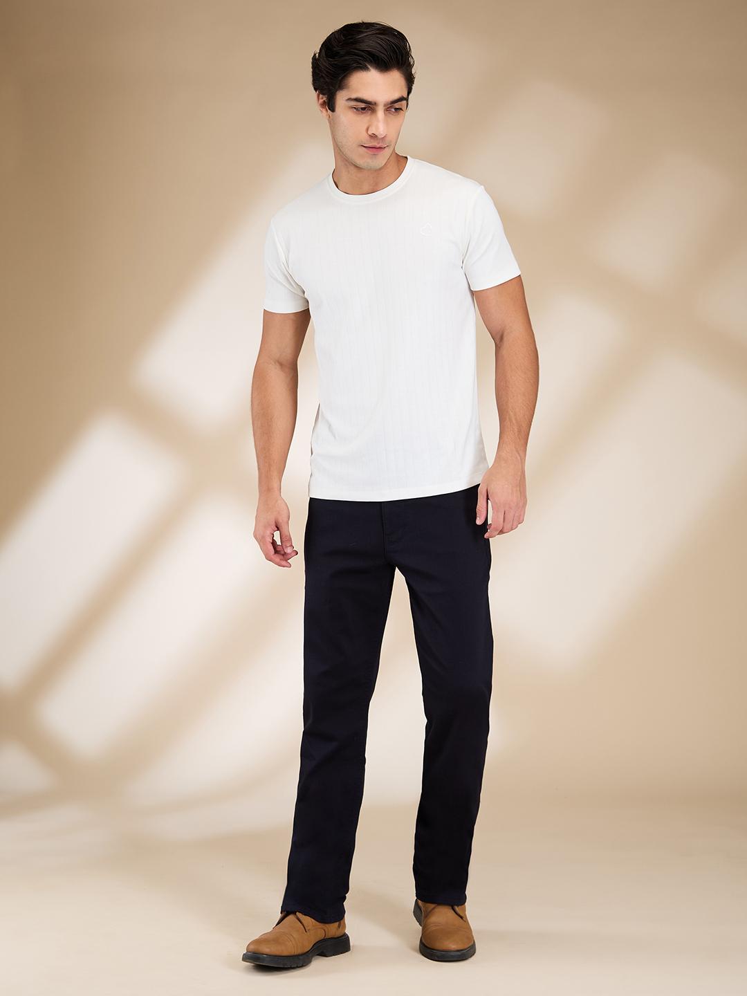 Navy Boot Cut Fit Denims For Men By Being Human Clothing