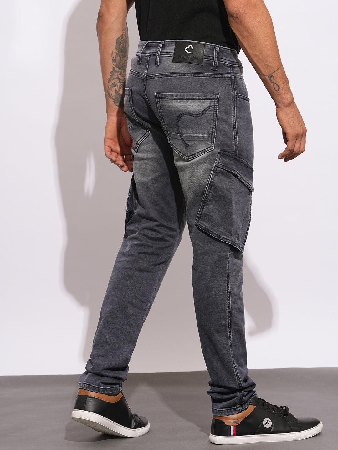 Navy Anti Fit Denims For Men By Being Human Clothing