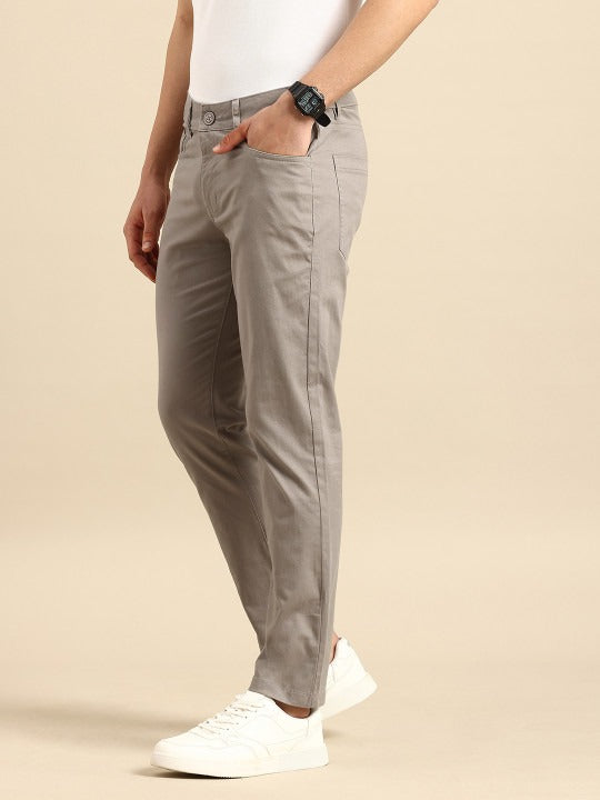 Grey Cropped fit Men's Chinos by Being Human Clothing
