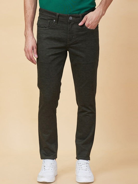 Olive Cropped fit Men's Chinos by Being Human Clothing