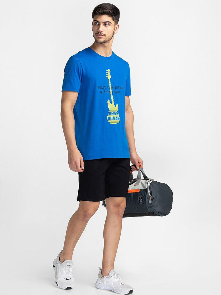 Black Regular Fit Shorts For Men