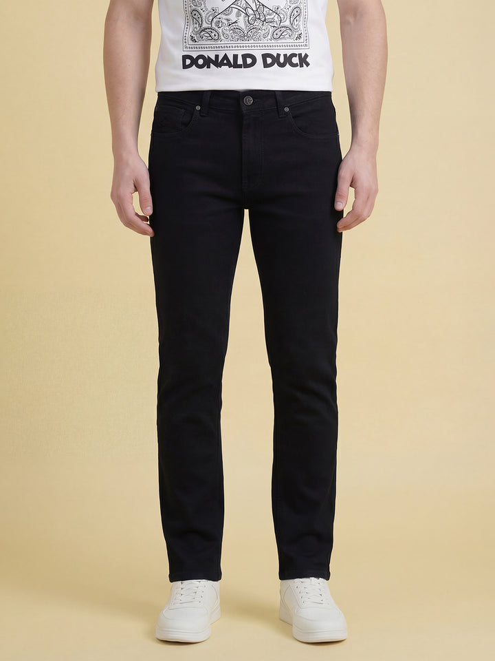 Black Cropped Fit Denim for Men by Being Human Clothing