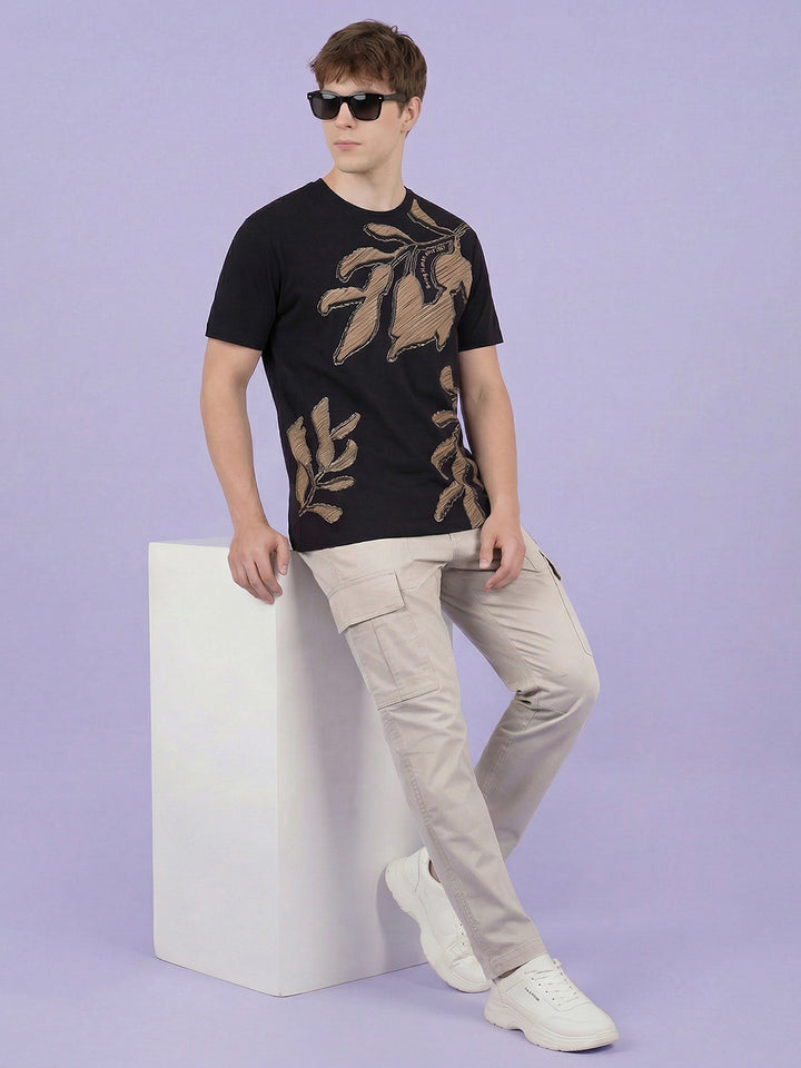 Grey Straight Fit Men's Cargos